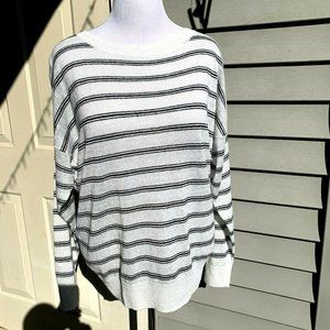 Lacoste 100%linen stripe women's top size M